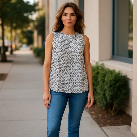 MK Dot Blouse - Picture 1 of 10